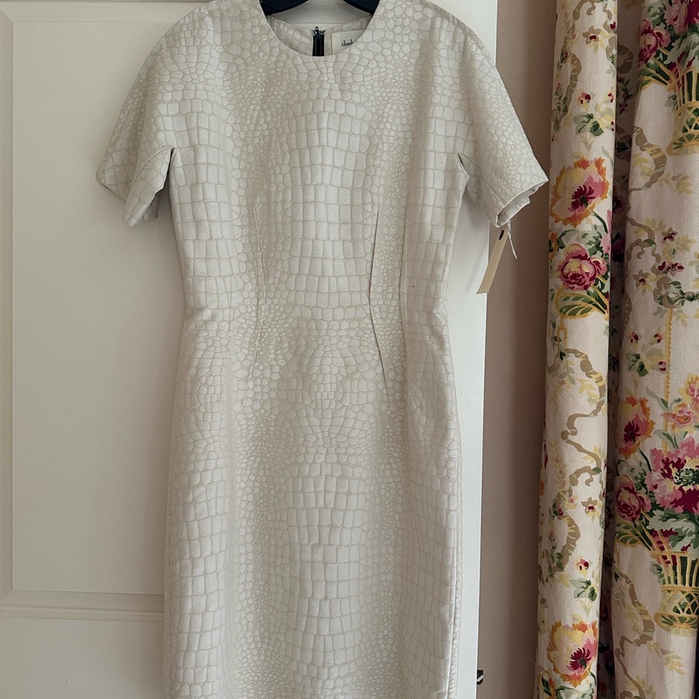 Chic White Textured New Chadwick Bell Dress